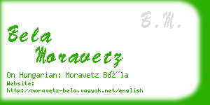 bela moravetz business card